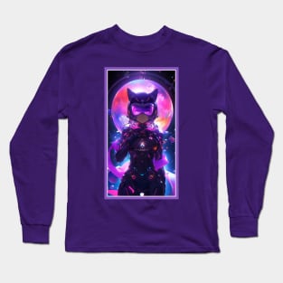 Anime Cute Cat Girl | Sci-Fi Manga Girl Anime Art Long Sleeve T-Shirt